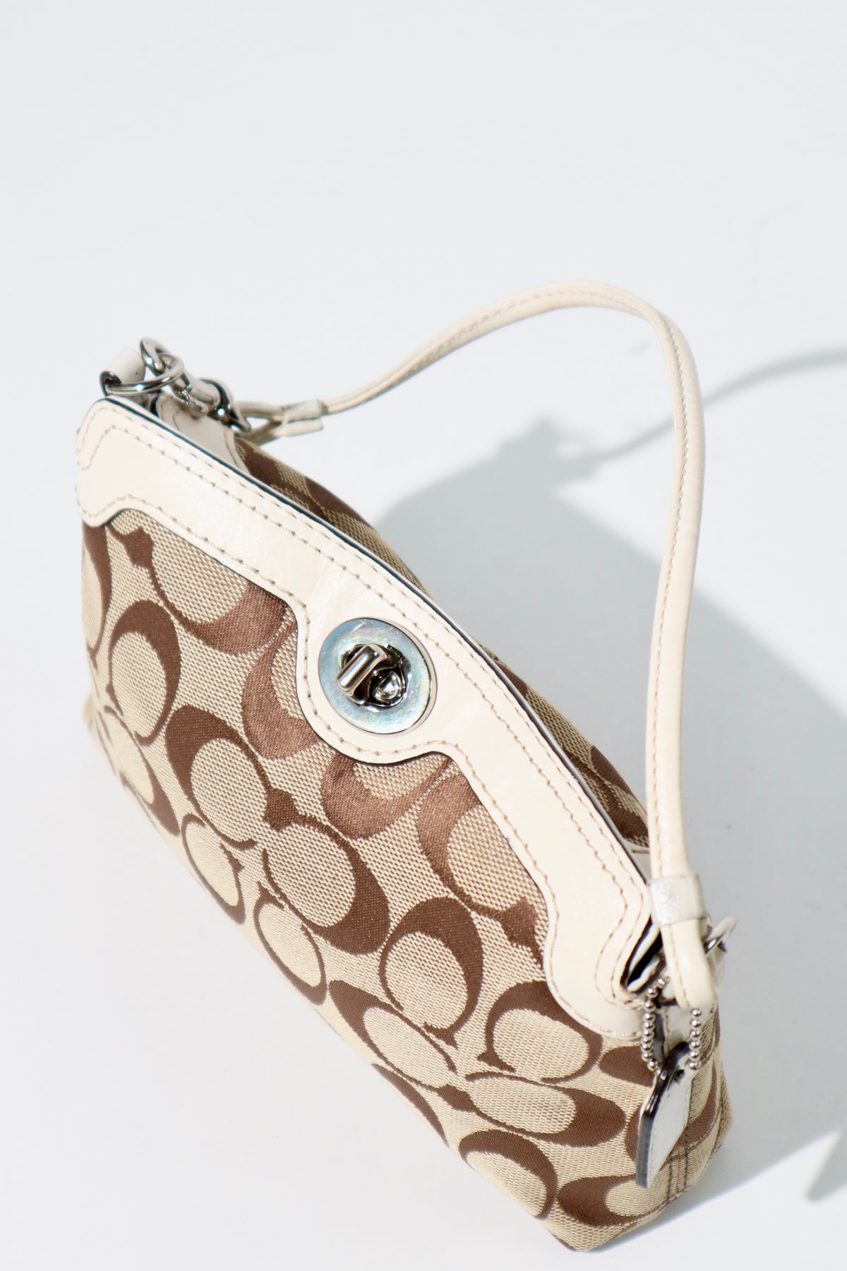 Coach Signature Jacquard Turnlock Mini Accessory Pouch