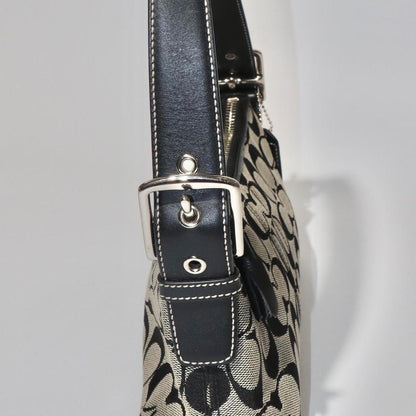 Coach Vintage 2004 Baguette Shoulder Bag in Black & Grey (8K01)