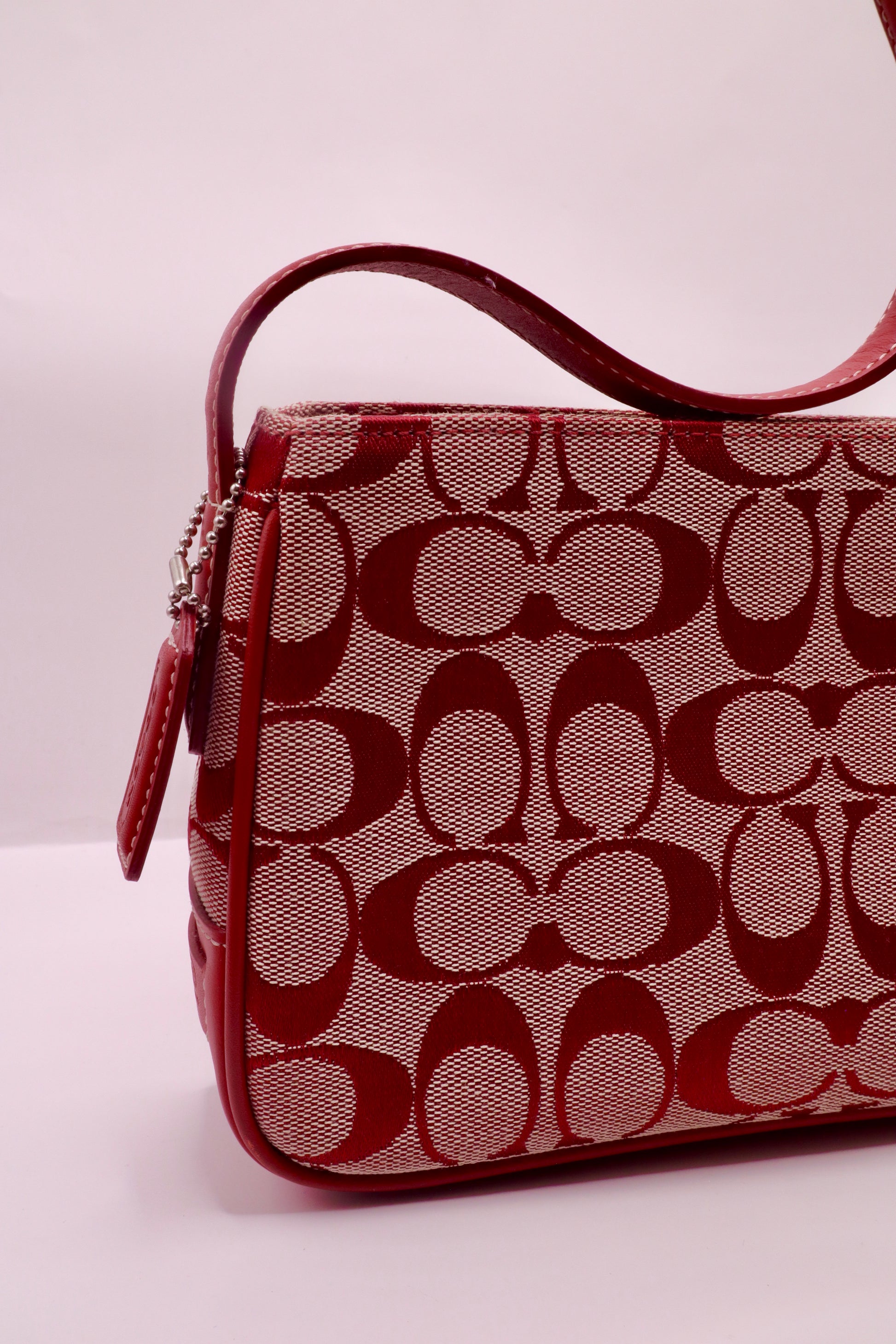 Coach 2001 Vintage Mini Pouch in Red - Girl Seazon