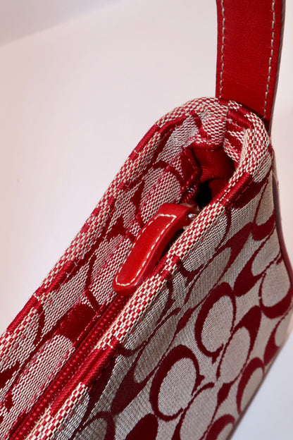 Coach 2001 Vintage Mini Pouch in Red - Girl Seazon