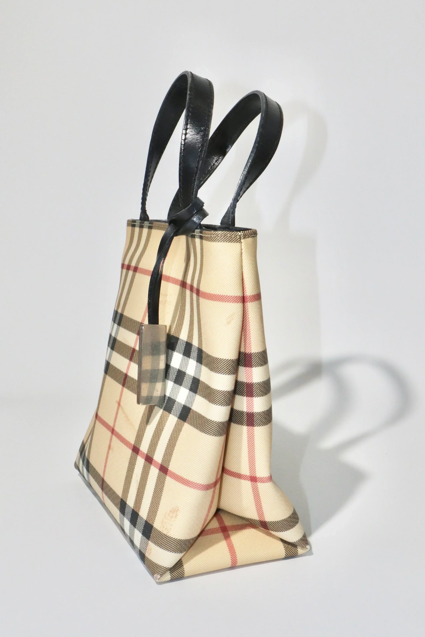 Burberry Beige Check Mini Tote Bag - Girl Seazon