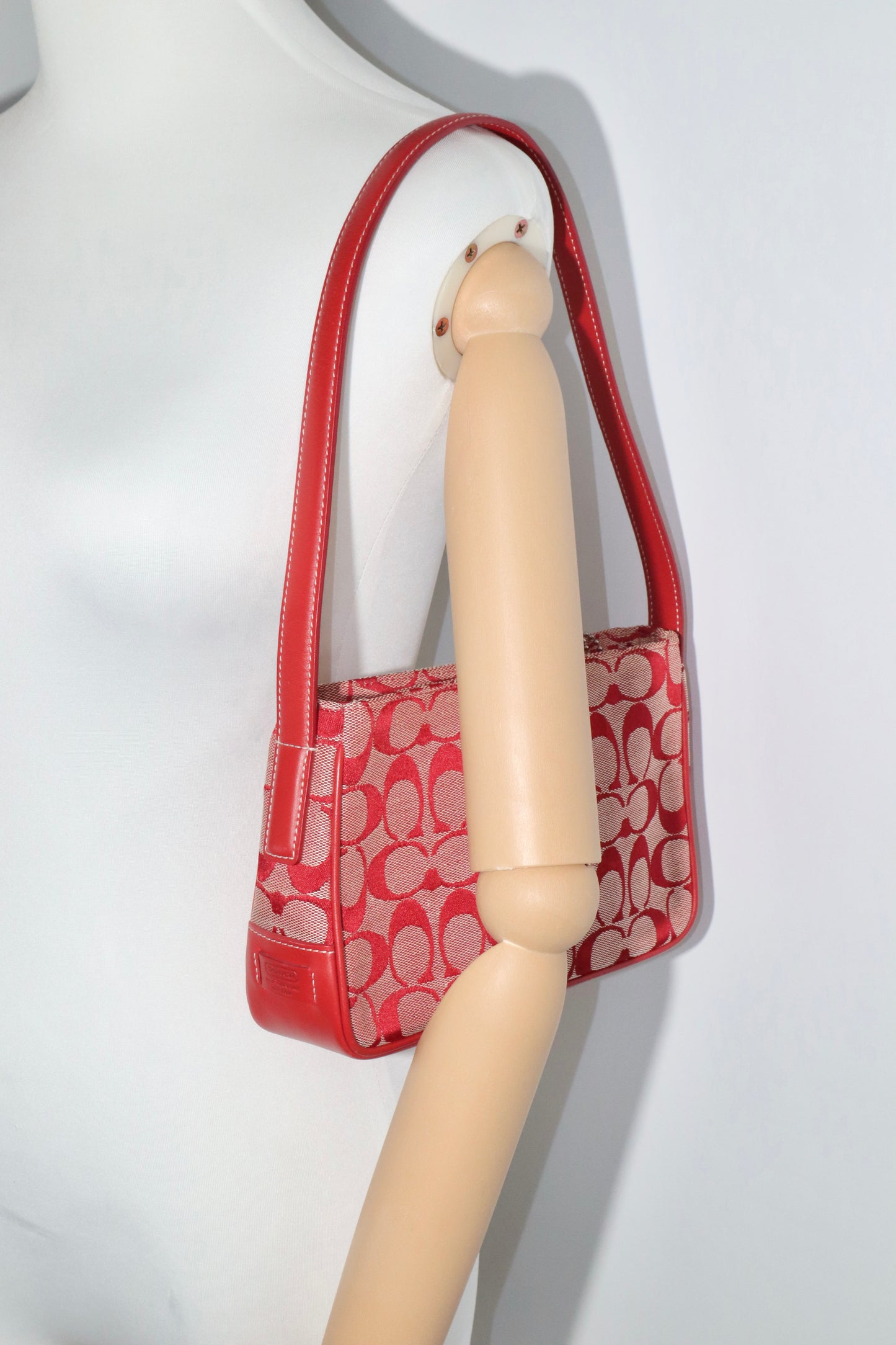 Coach Vintage 2001 Square Pouch in Red