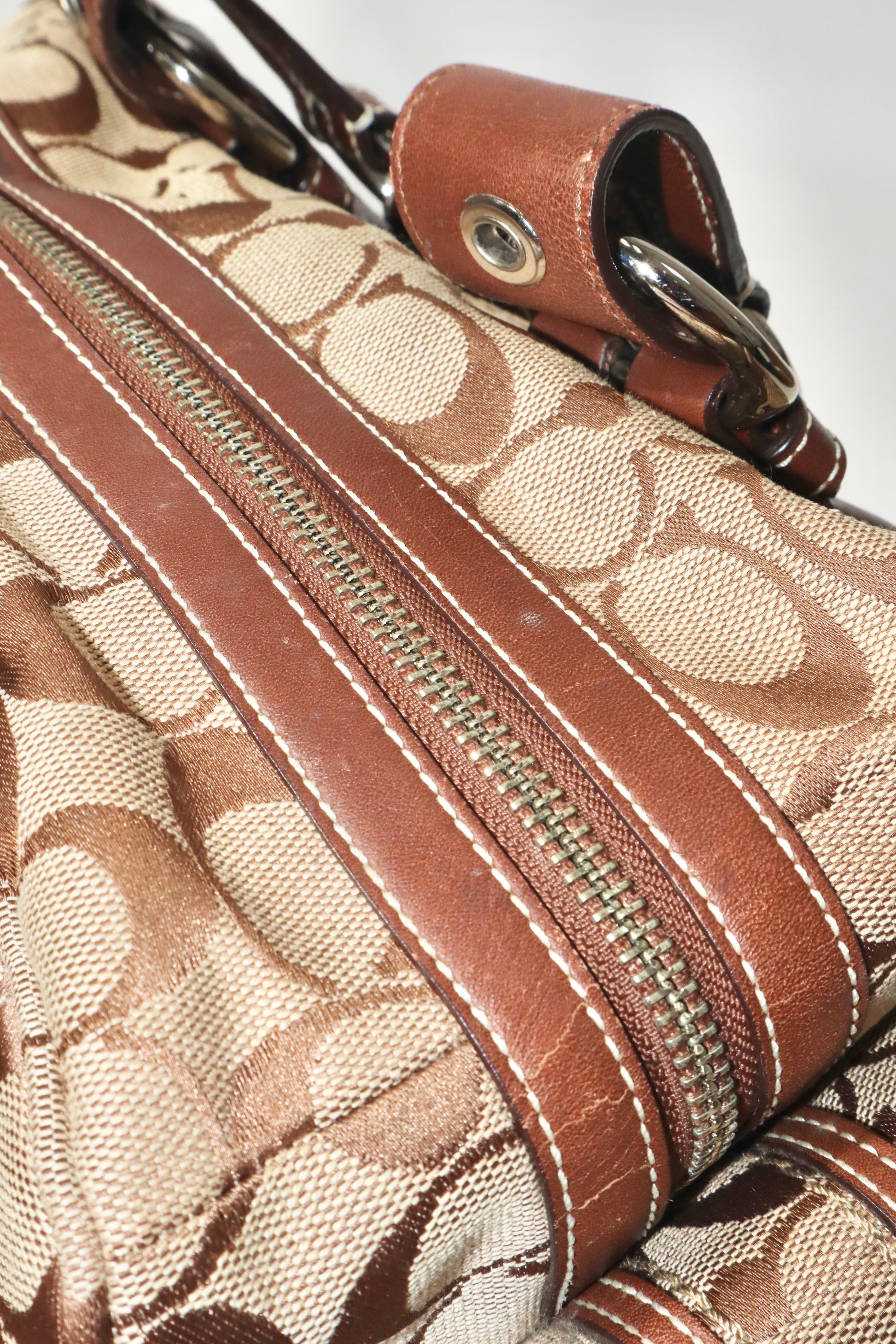 Coach Vintage Duffle Shoulder Bag in Brown - Girl Seazon