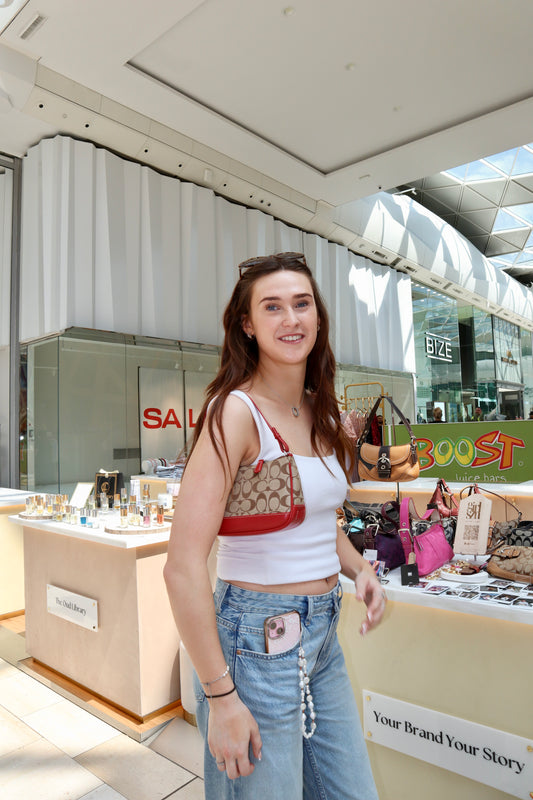 Coach Vintage 2003 Mini Pouch in Brown & Red