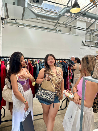 Coach Y2K East West Demi Shoulder Bag in Signature Black/Grey Canvas