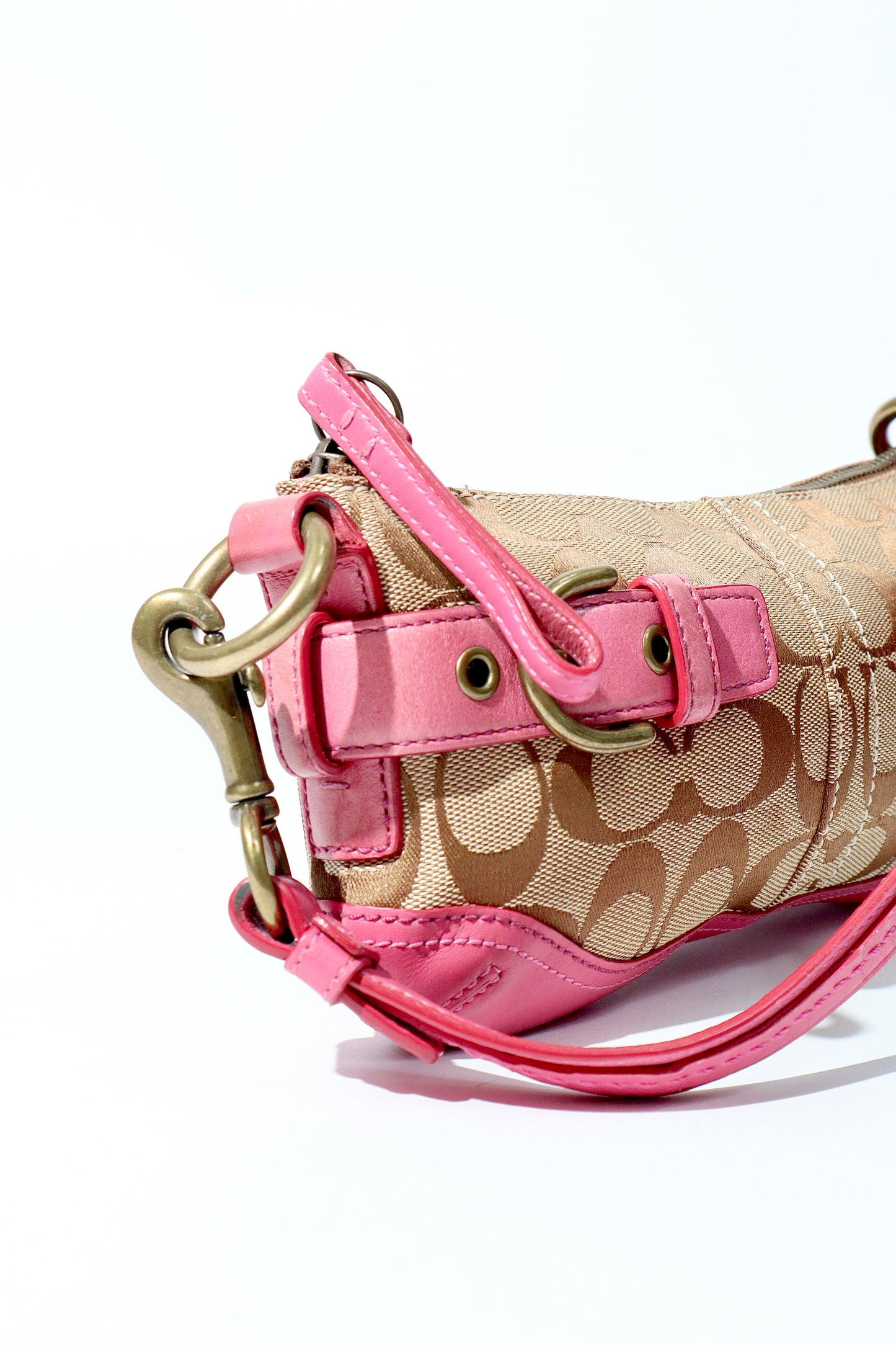 Vintage Coach 2005 Mini Belt Shoulder Bag in Hot Pink - 5107