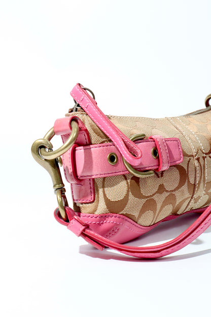 Vintage Coach 2005 Mini Belt Shoulder Bag in Hot Pink - 5107