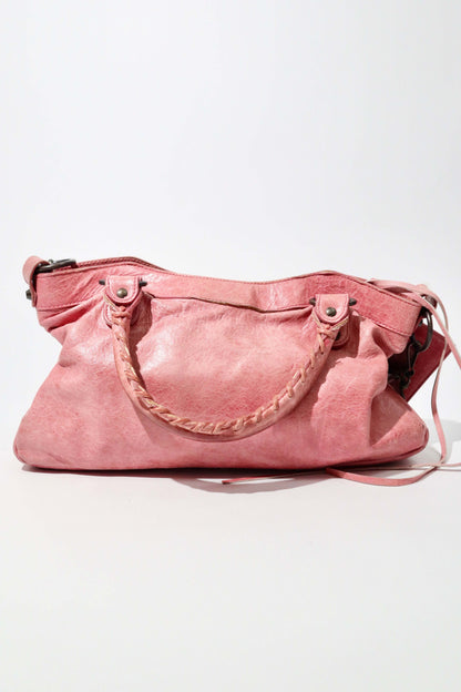 Balenciaga The First’ Pink Leather 2-Way Handbag back view 