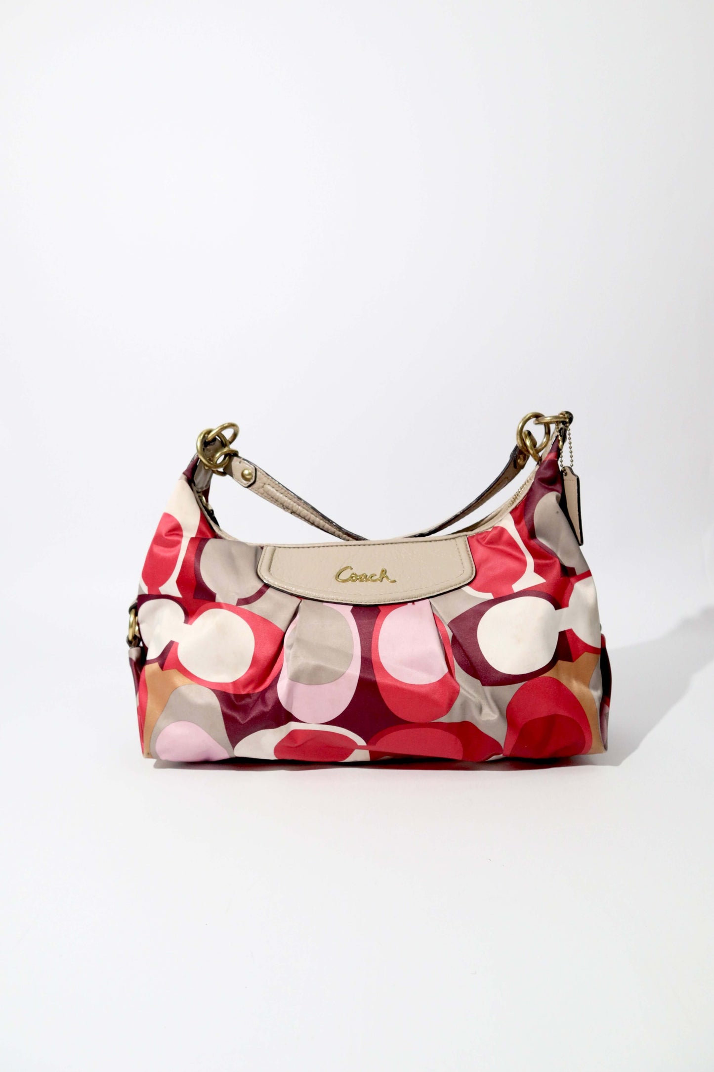Coach Ashley Drawn Scarf Print Hobo Shoulder Bag