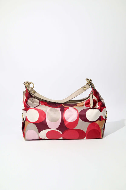 Coach Ashley Drawn Scarf Print Hobo Shoulder Bag