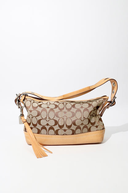 Coach Y2K East West Demi Shoulder Bag in Signature Khaki Canvas