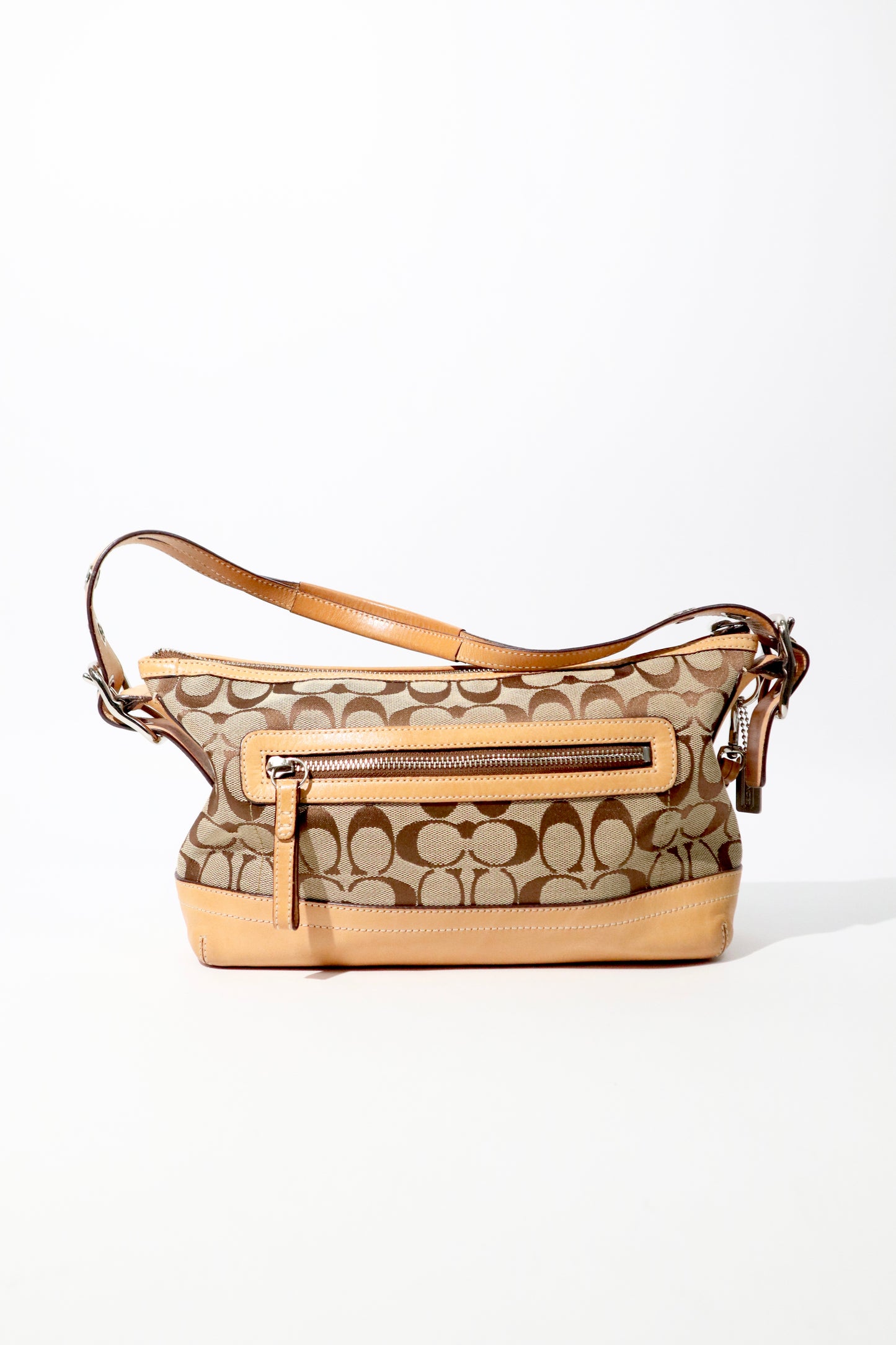 Coach Y2K East West Demi Shoulder Bag in Signature Khaki Canvas