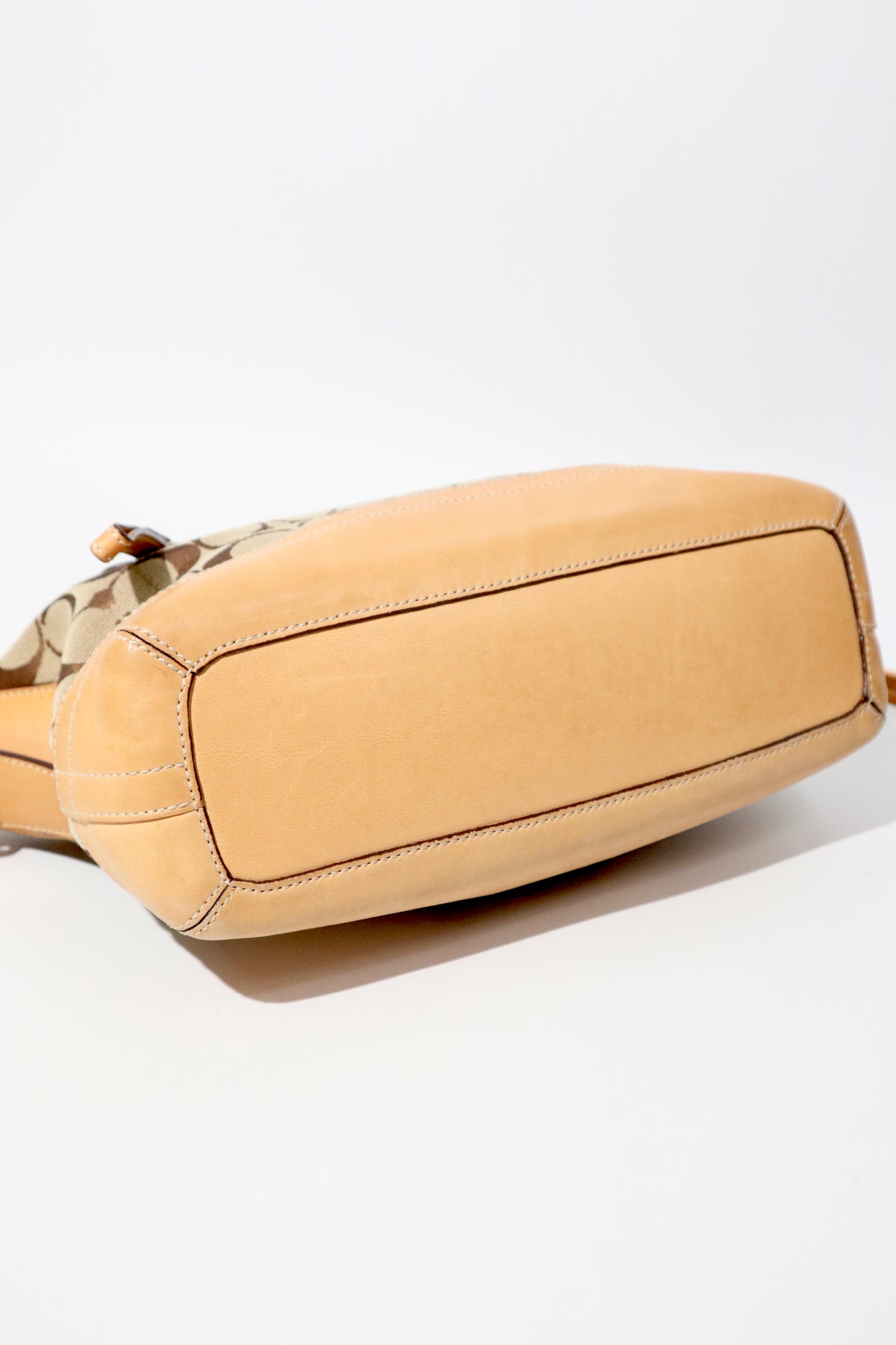 Coach Y2K East West Demi Shoulder Bag in Signature Khaki Canvas