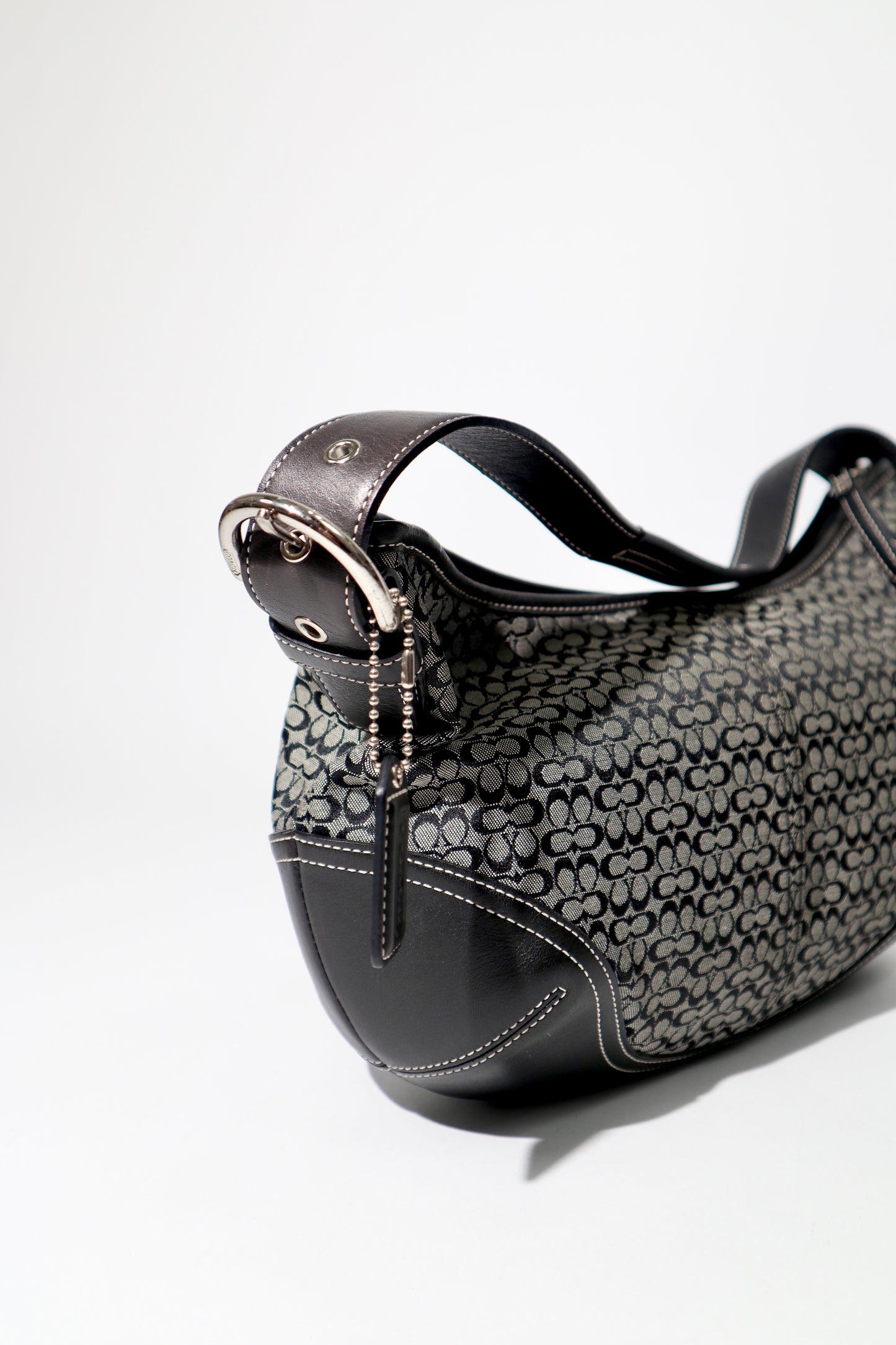 Vintage Coach Signature Sufflette Hobo Shoulder Bag
