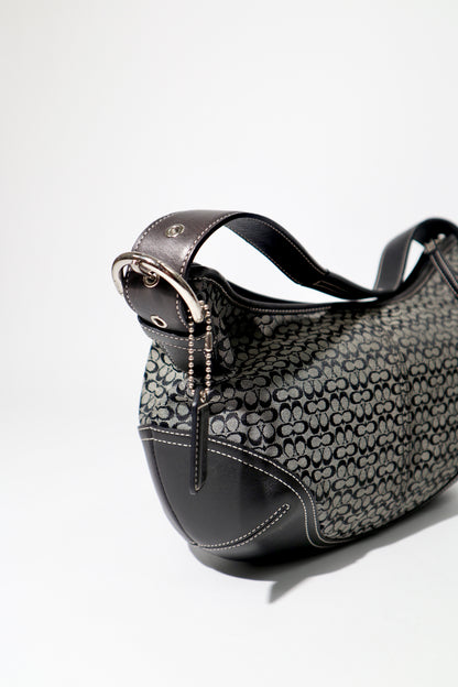 Vintage Coach Signature Sufflette Hobo Shoulder Bag