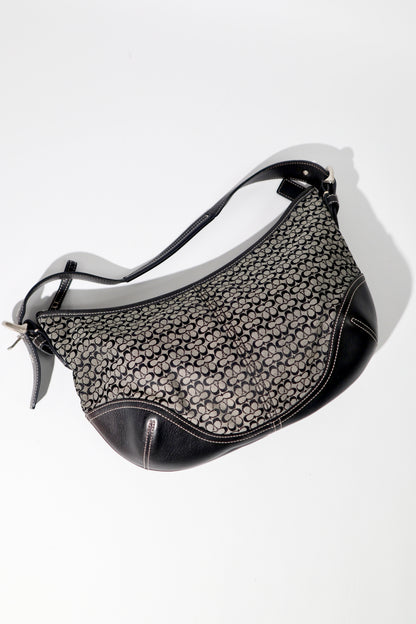 Vintage Coach Signature Sufflette Hobo Shoulder Bag