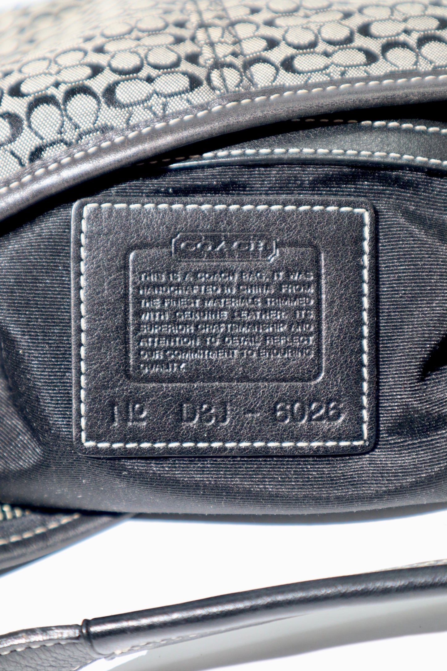Vintage Coach Signature Sufflette Hobo Shoulder Bag