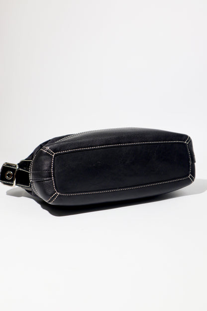 Vintage Coach 2004 Black Canvas Bucket Shoulder Bag (9363)