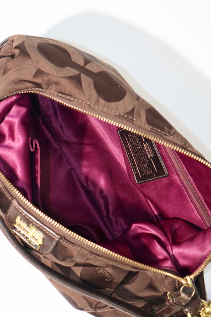 Coach Madison Dotted Op Art Hobo Bag in Brown - 14337