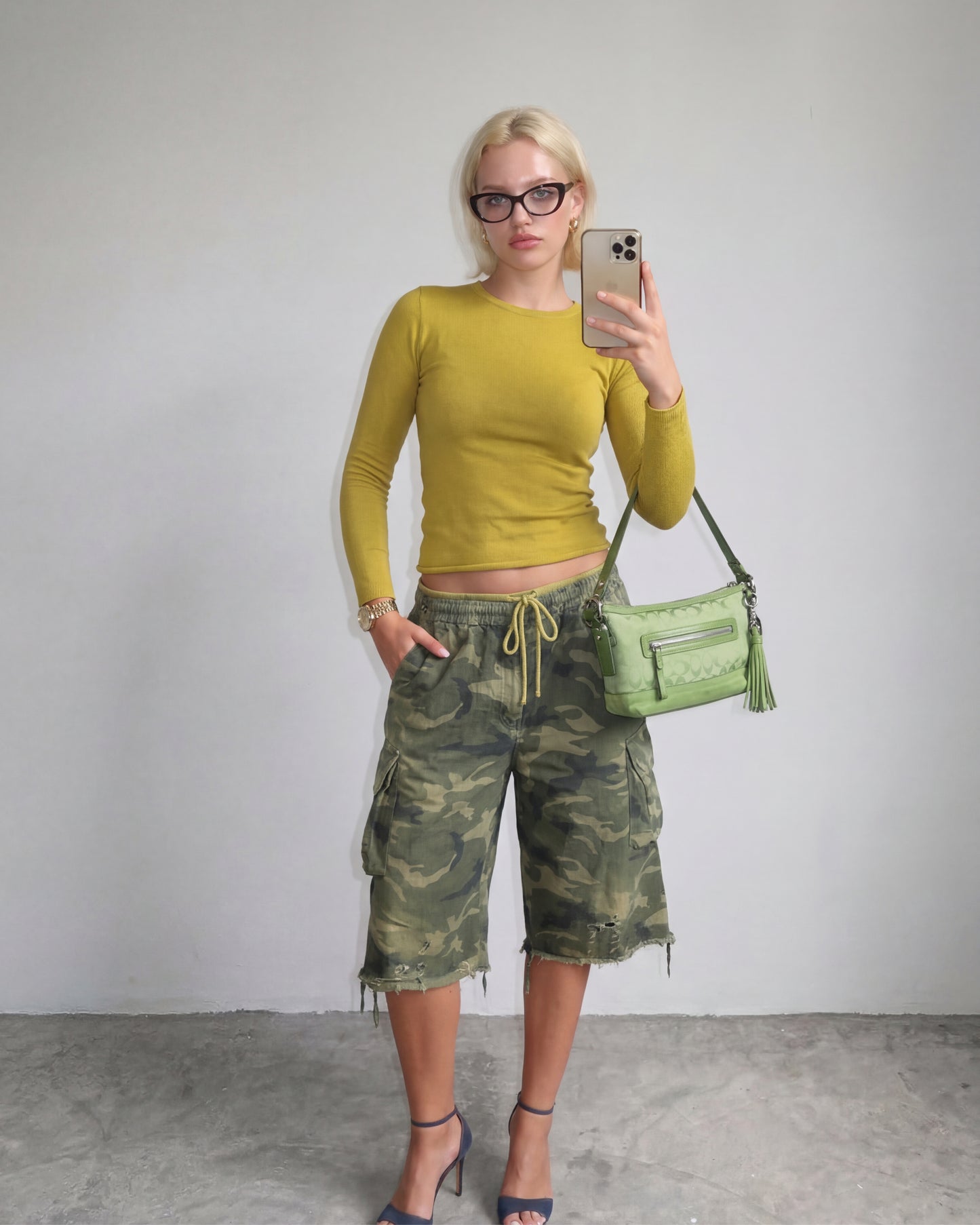 Coach Y2K East West Demi Shoulder Bag in Green