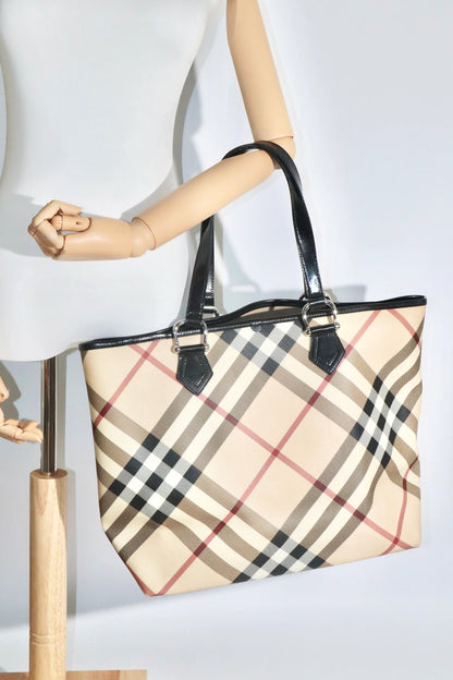 Burberry Nova Check tote bag vintage pre-loved UK