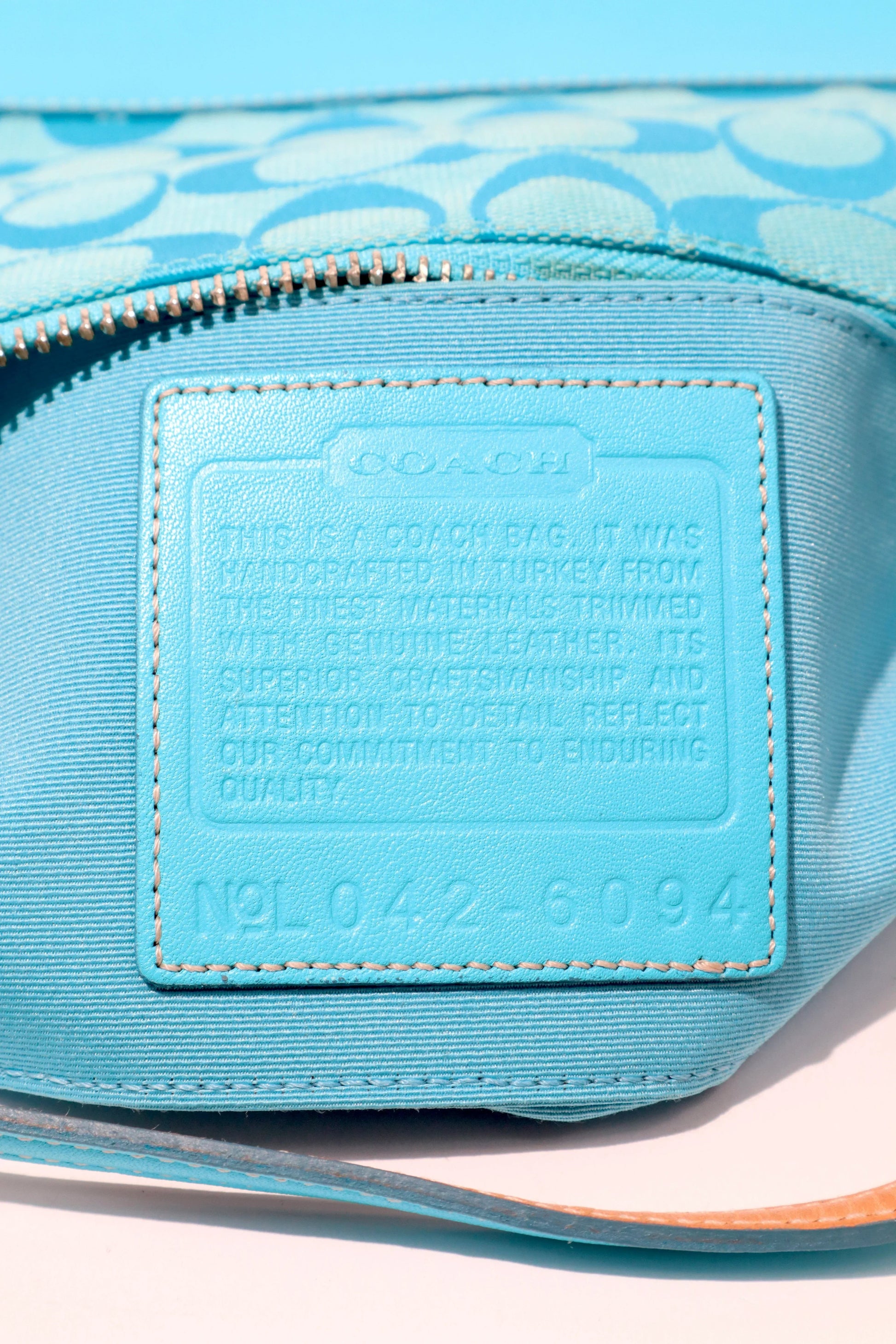 Coach 2004 Vintage Demi Mini Shoulder Bag in Blue - Girl Seazon