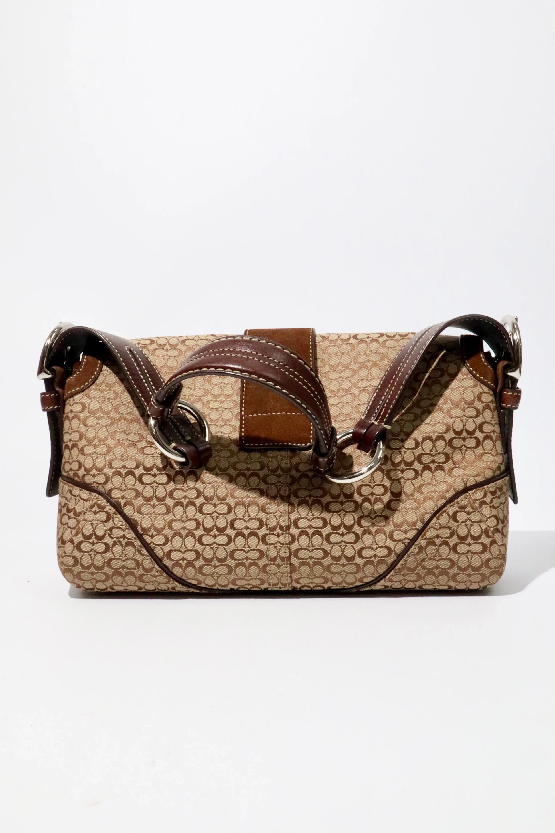 Coach 2005 Vintage Soho Buckle Shoulder Bag in Brown Suede - Girl Seazon