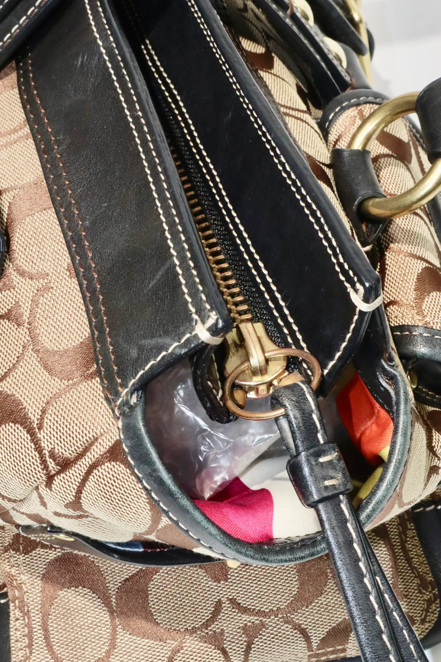 Coach Brown Signature 65th Anniversary Legacy Turnlock Rare - Girl Seazon