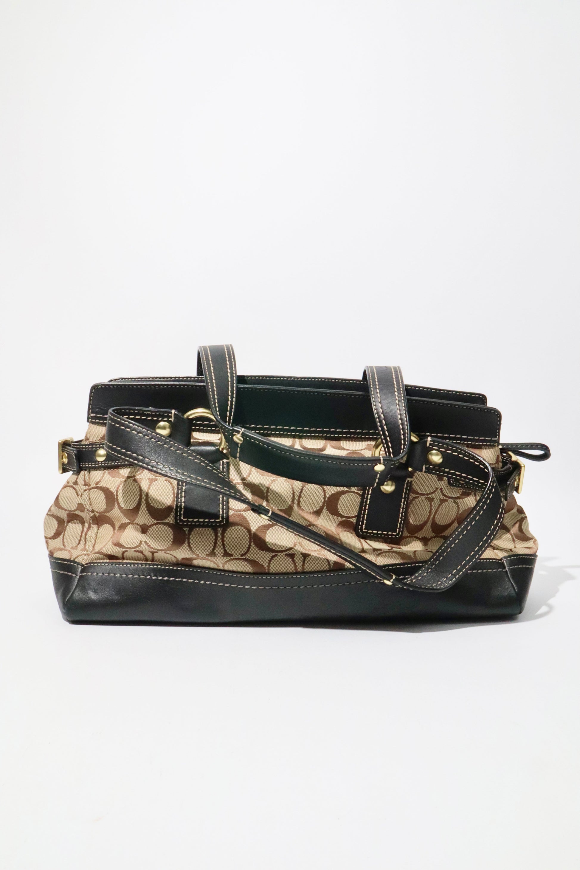 Coach Vintage 2002 Leather Satchel Gardenia Handbag - Girl Seazon