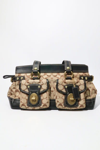 Coach Vintage 2002 Leather Satchel Gardenia Handbag - Girl Seazon