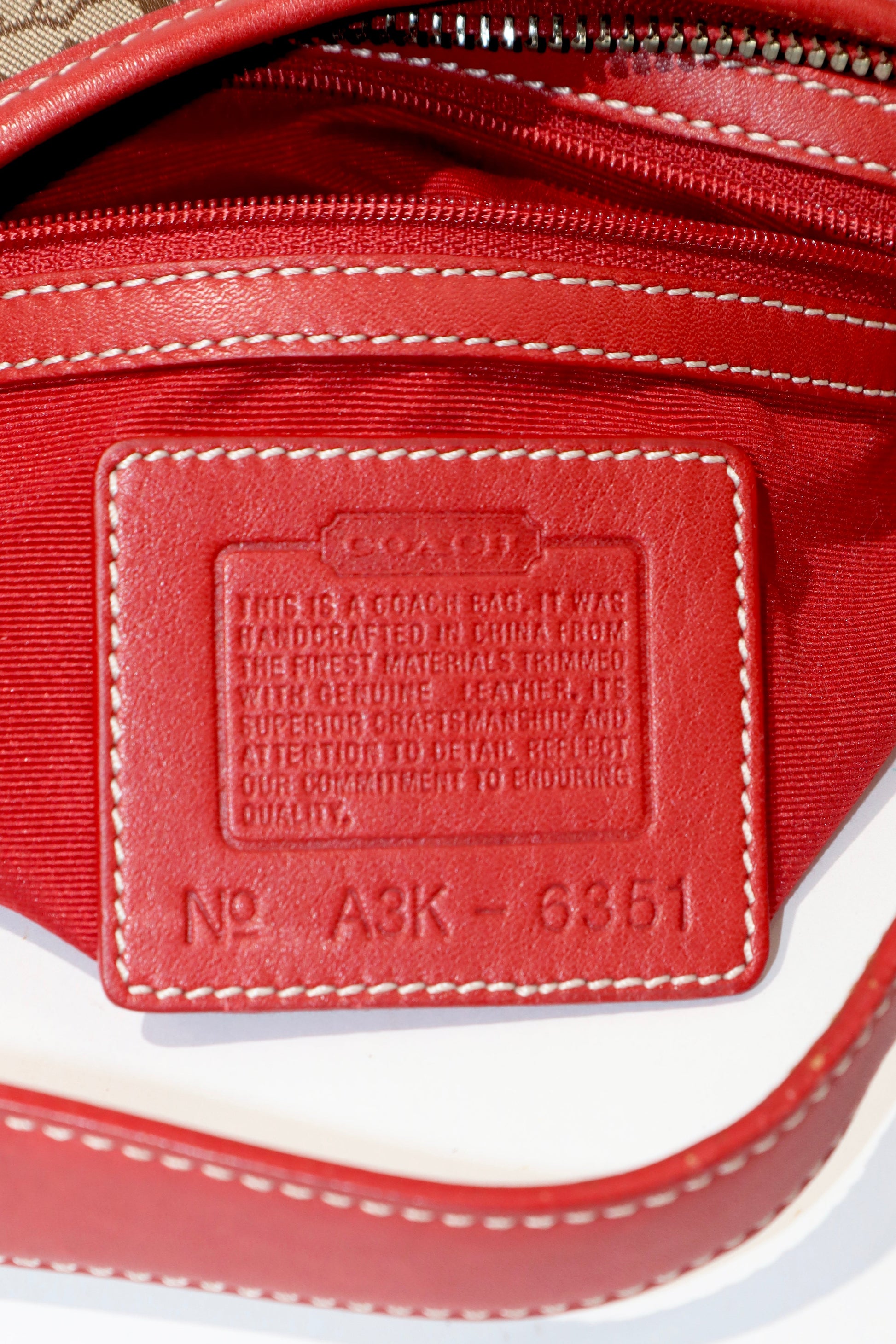 Coach Vintage 2003 Demi Pouch in Brown/Red - Girl Seazon