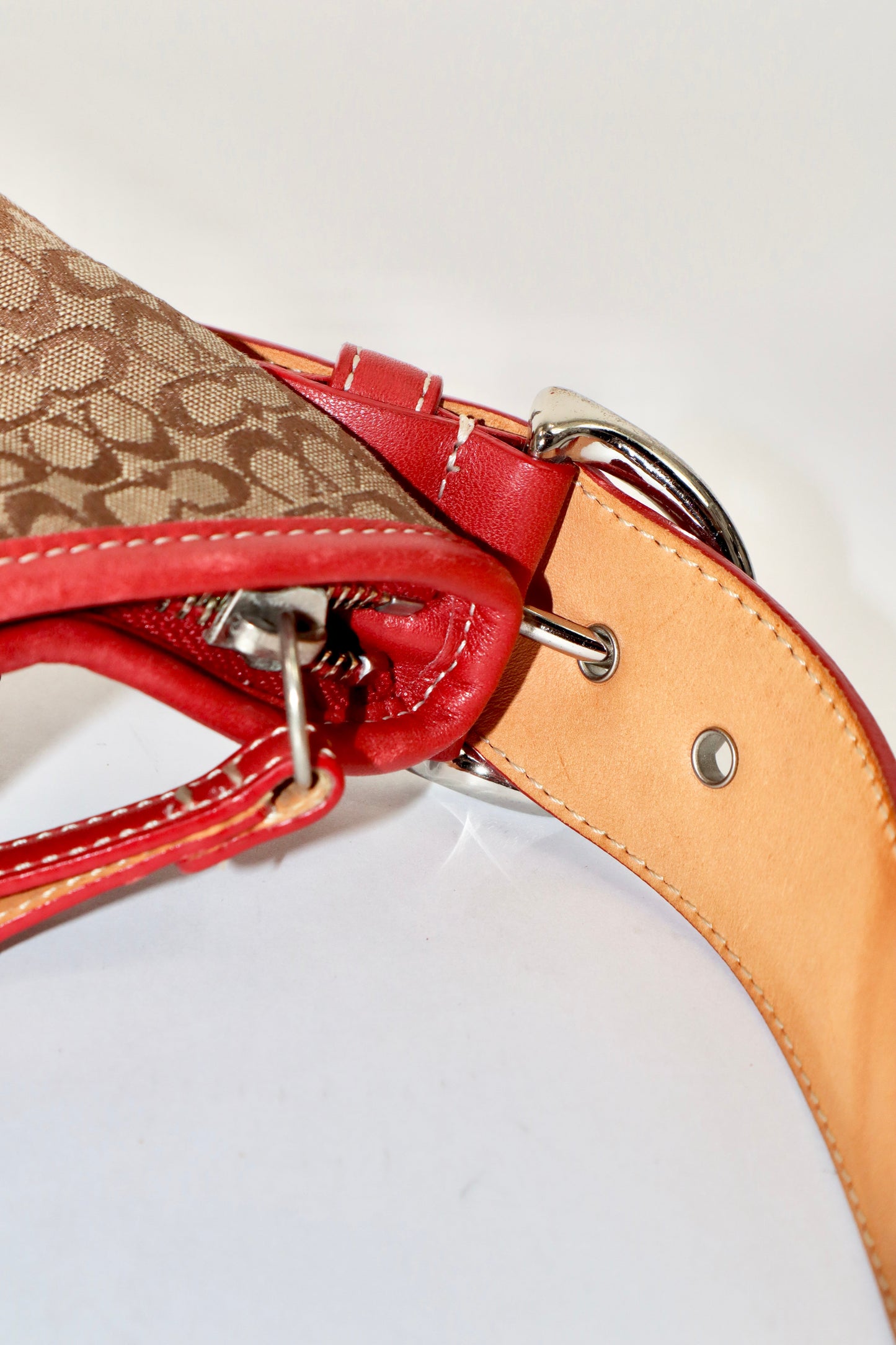 Coach Vintage 2003 Demi Pouch in Brown/Red - Girl Seazon