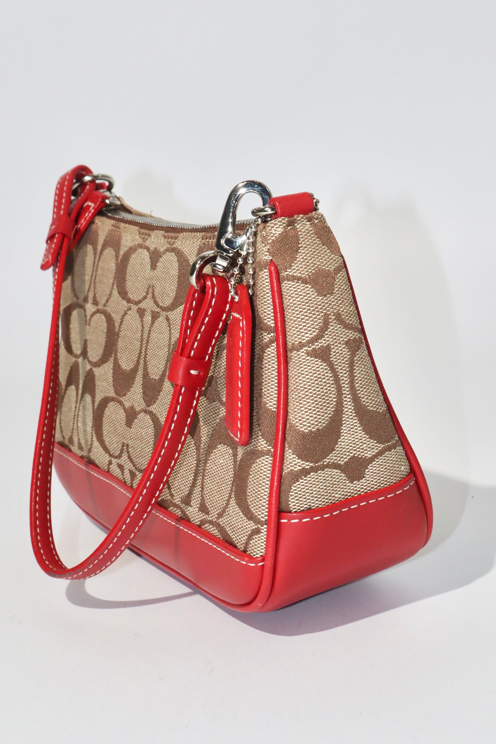 Coach Vintage 2003 Mini Pouch in Brown & Red - Girl Seazon
