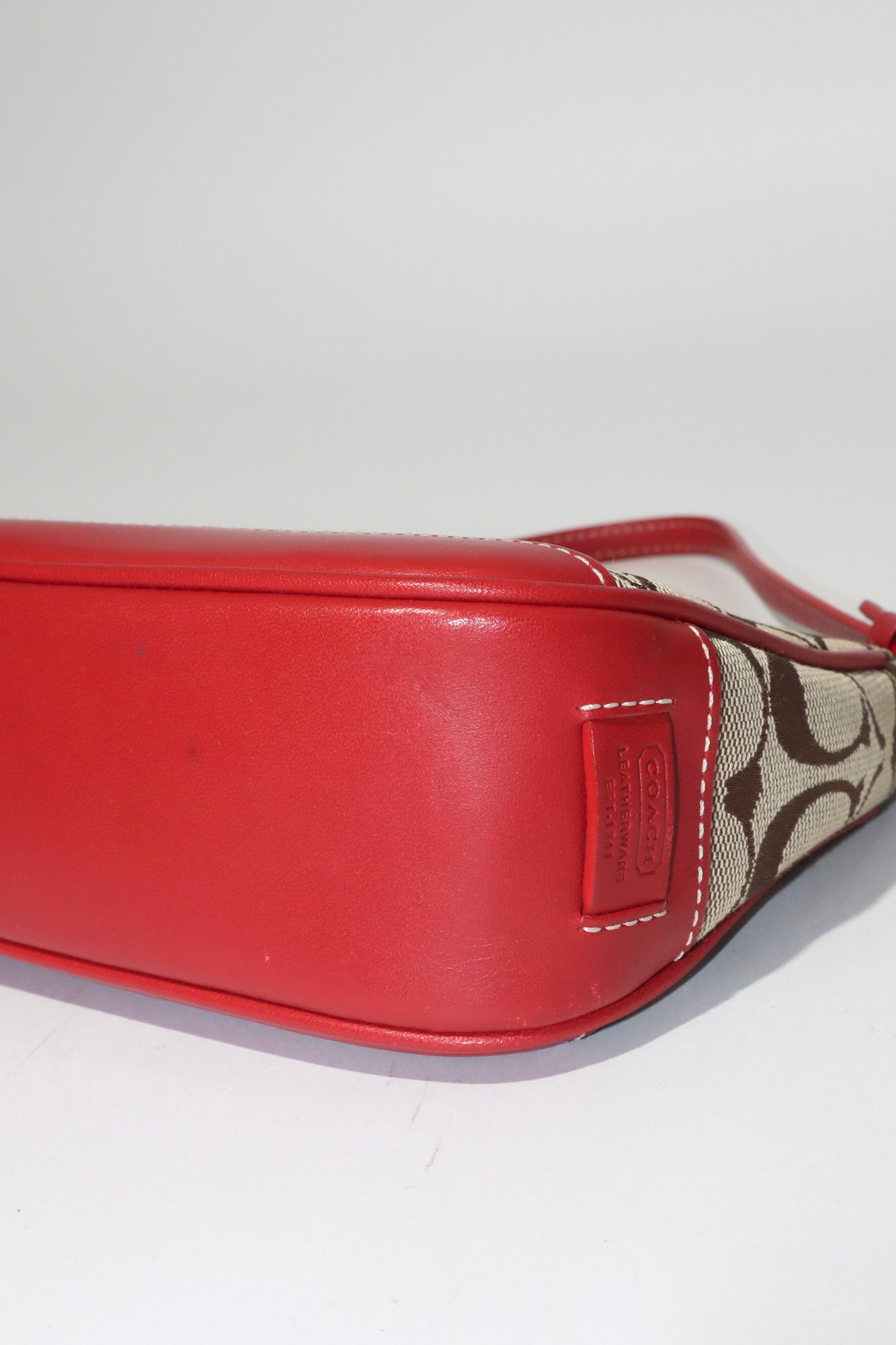 Coach Vintage 2003 Mini Pouch in Brown & Red - Girl Seazon