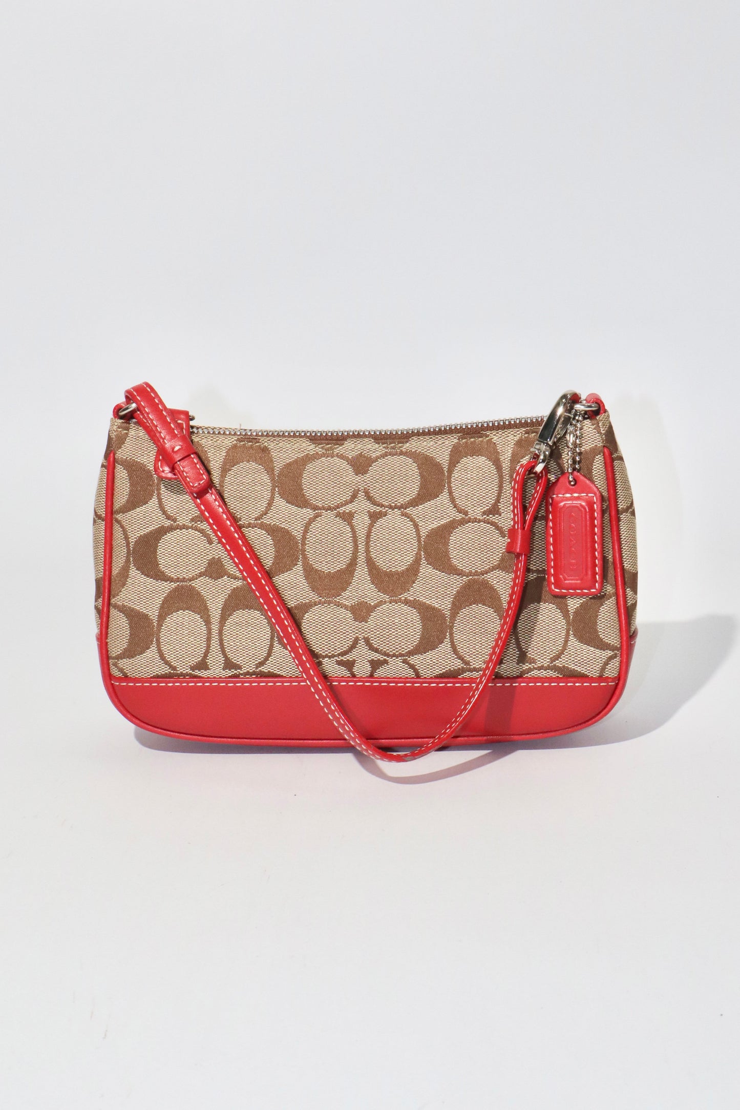Coach Vintage 2003 Mini Pouch in Brown & Red - Girl Seazon
