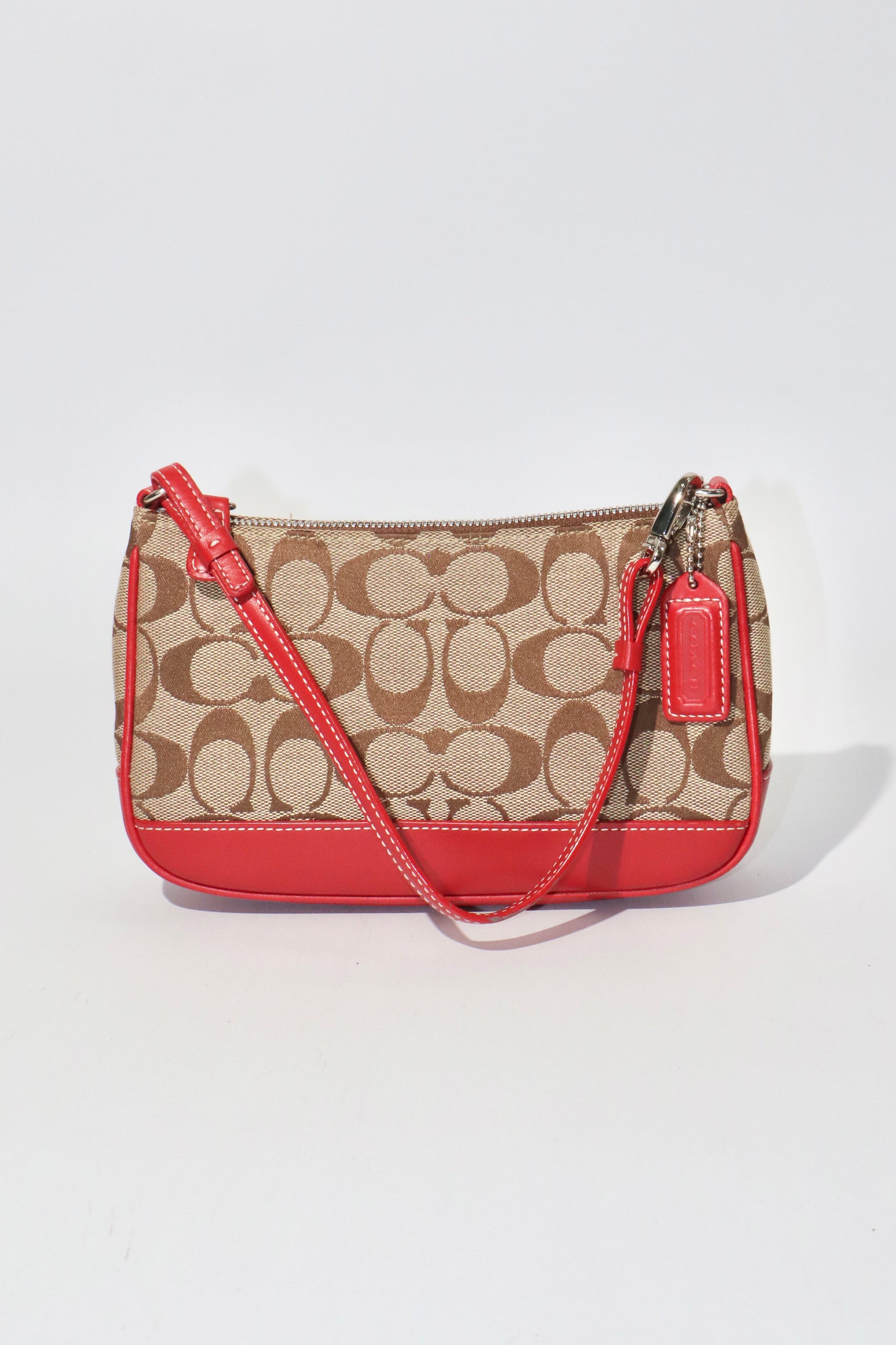Coach Vintage 2003 Mini Pouch in Brown & Red - Girl Seazon