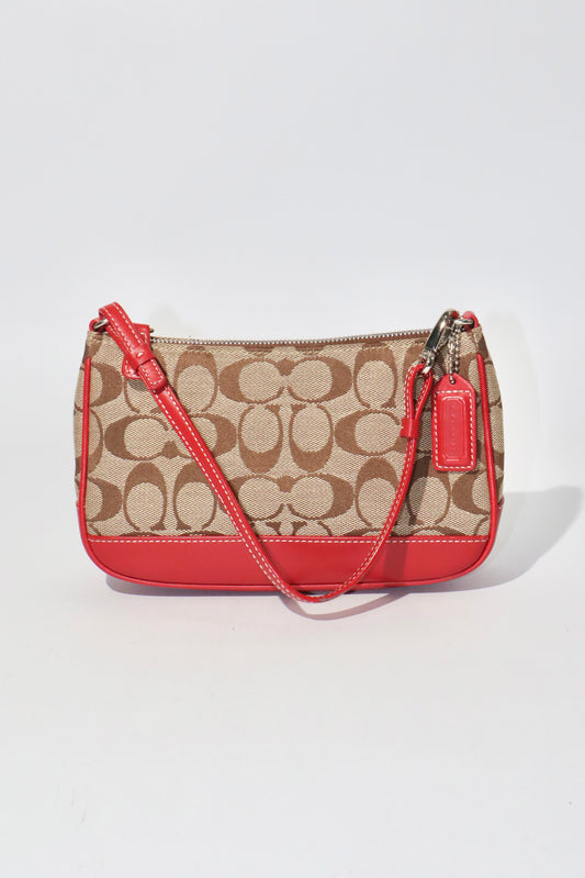 Coach Vintage 2003 Mini Pouch in Brown & Red - Girl Seazon