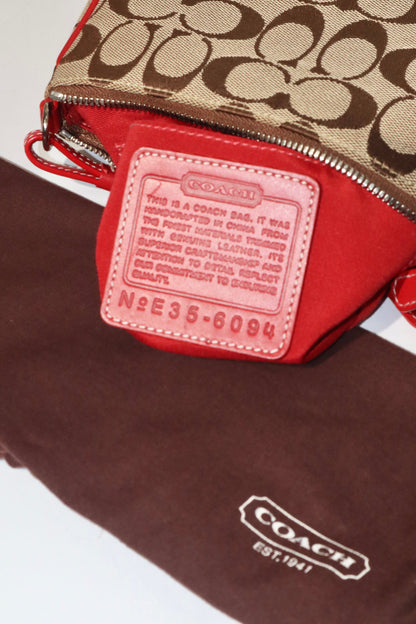 Coach Vintage 2003 Mini Pouch in Brown & Red - Girl Seazon