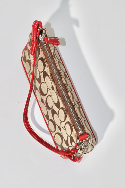 Coach Vintage 2003 Mini Pouch in Brown & Red - Girl Seazon