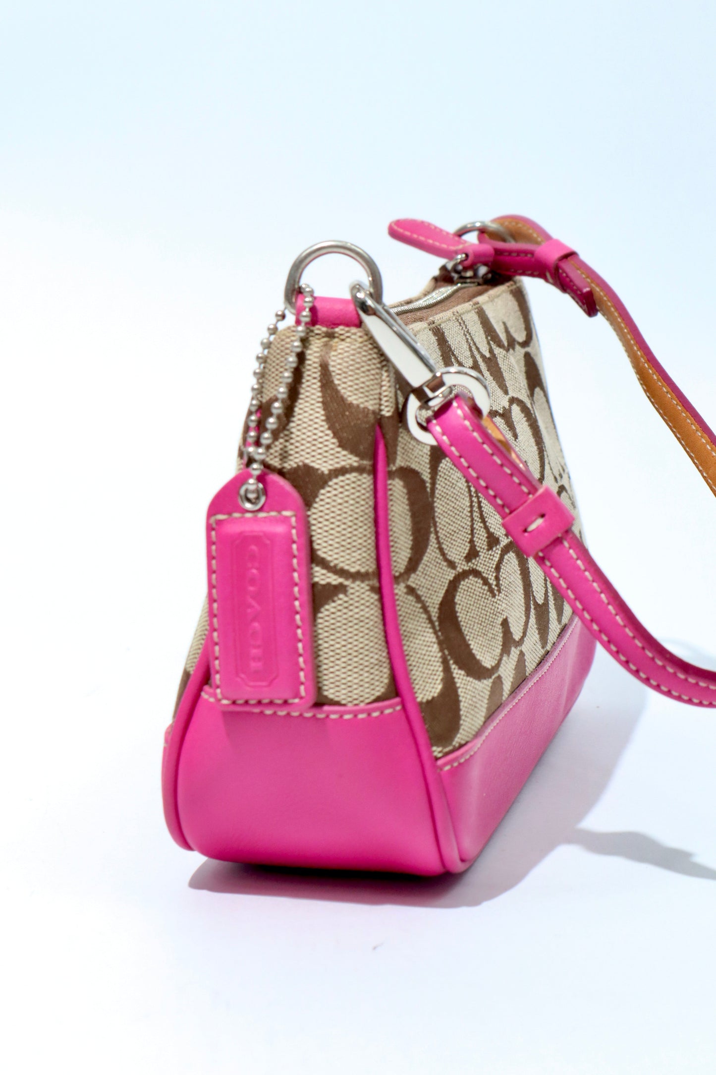 Coach Vintage 2004 Y2K Canvas Mini Pouch in Pink & Brown - Girl Seazon