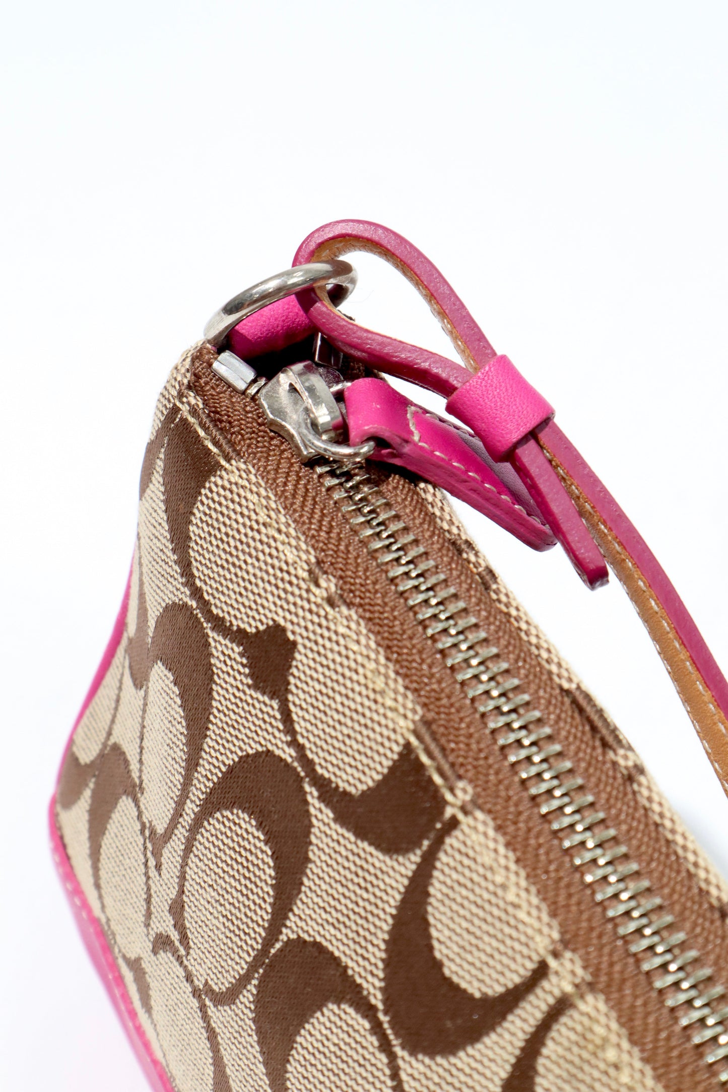 Coach Vintage 2004 Y2K Canvas Mini Pouch in Pink & Brown - Girl Seazon