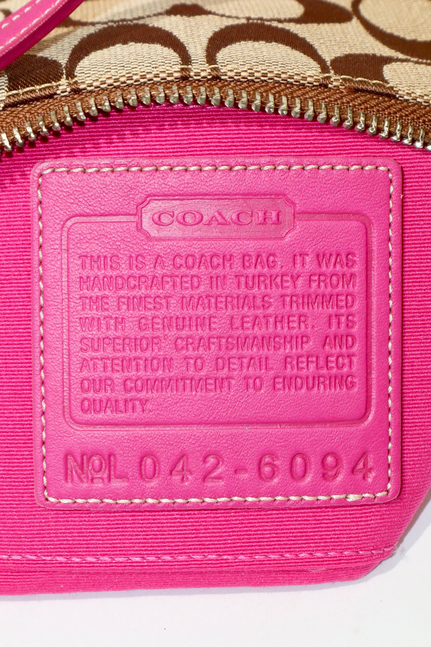 Coach Vintage 2004 Y2K Canvas Mini Pouch in Pink & Brown - Girl Seazon
