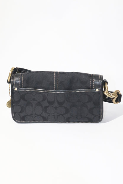 Coach Vintage 2006 Turn-Lock Satchel Bag in Canvas & Leather - Girl Seazon