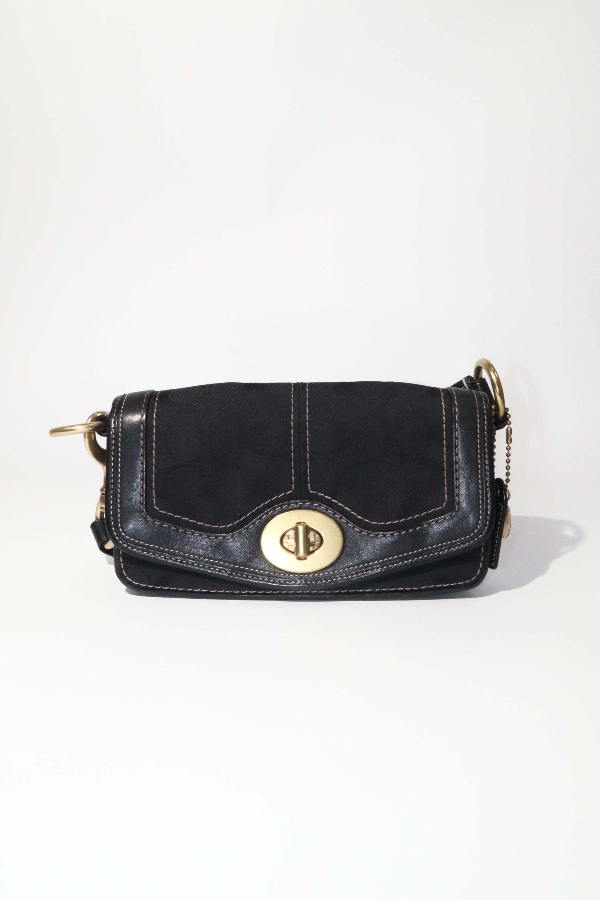 Coach Vintage 2006 Turn-Lock Satchel Bag in Canvas & Leather - Girl Seazon