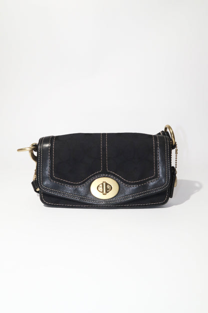 Coach Vintage 2006 Turn-Lock Satchel Bag in Canvas & Leather - Girl Seazon