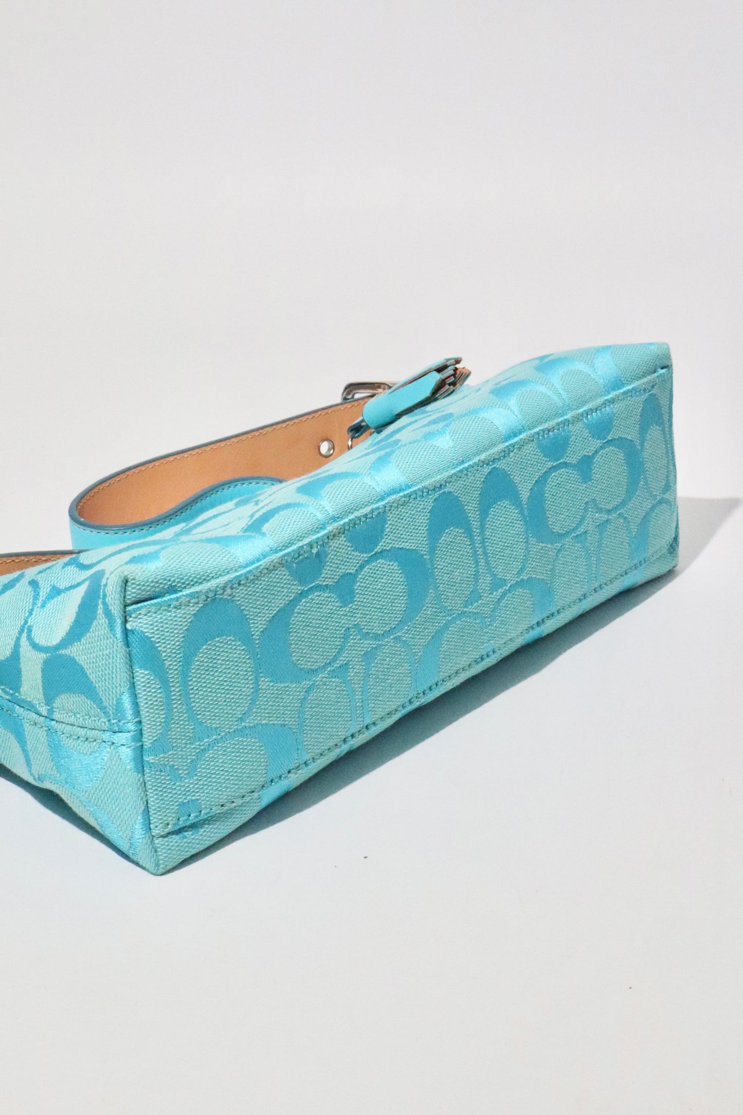 Coach Vintage Demi Baguette Shoulder Bag in Blue - Girl Seazon