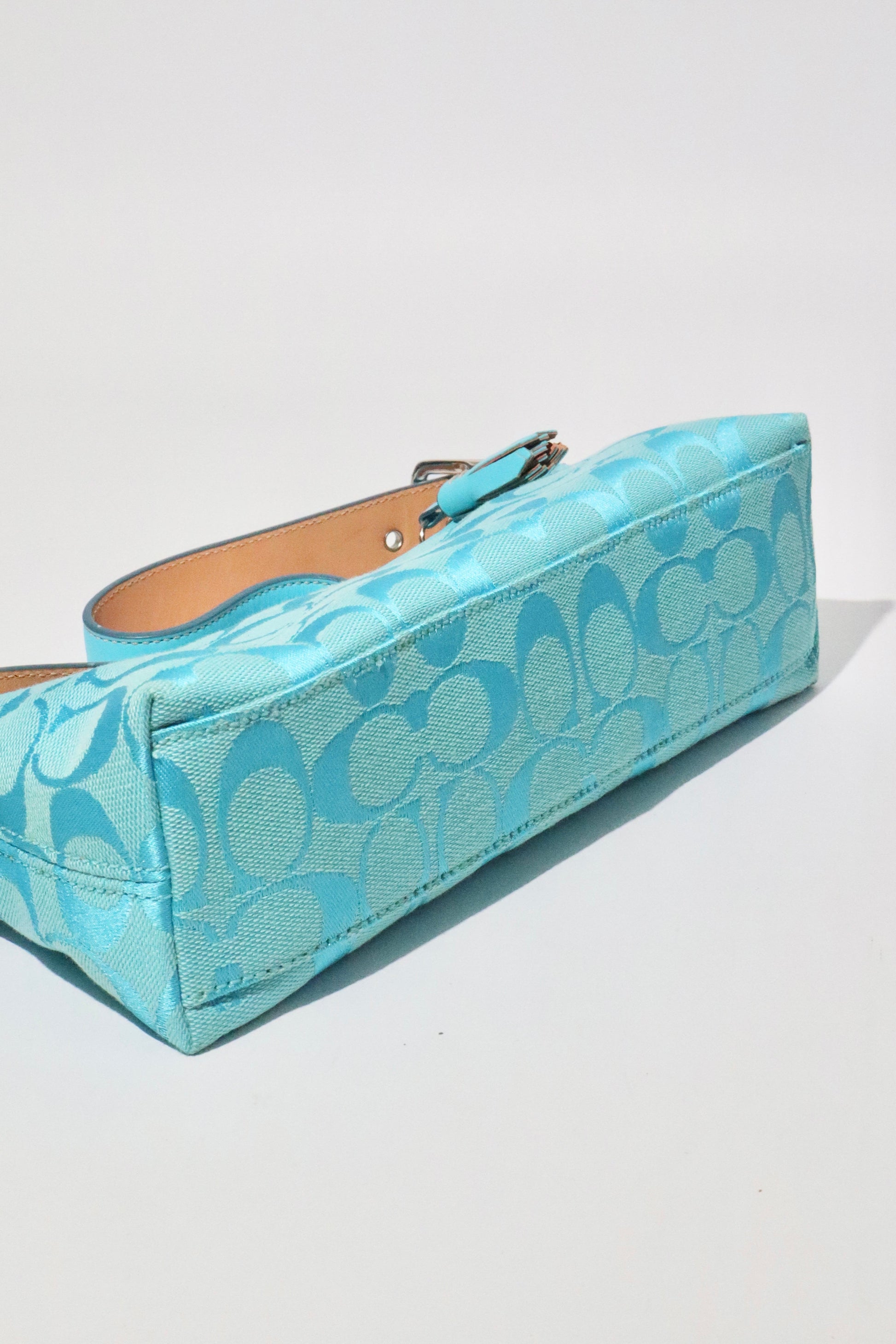 Coach Vintage Demi Baguette Shoulder Bag in Blue - Girl Seazon