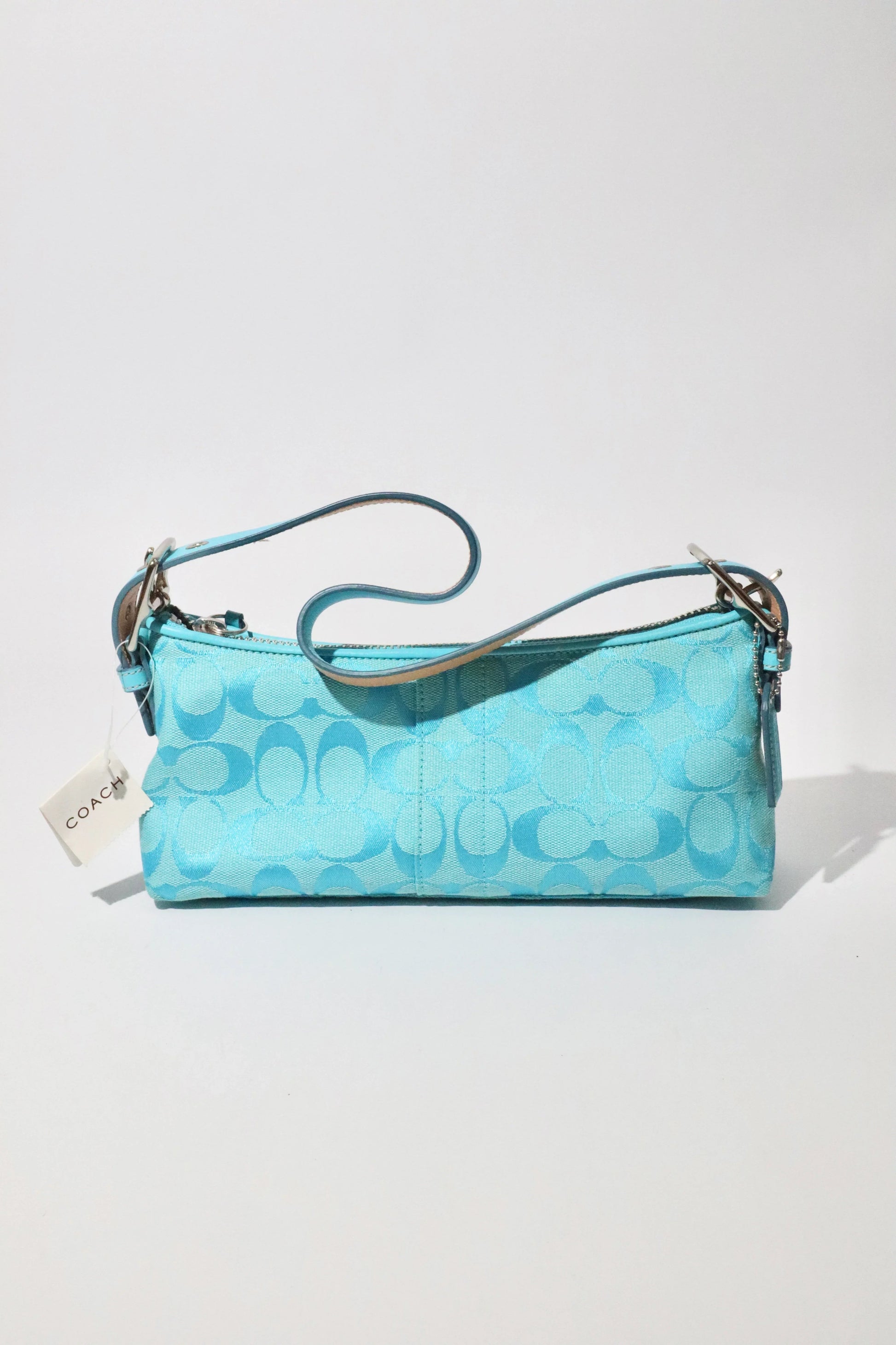 Coach Vintage Demi Baguette Shoulder Bag in Blue - Girl Seazon