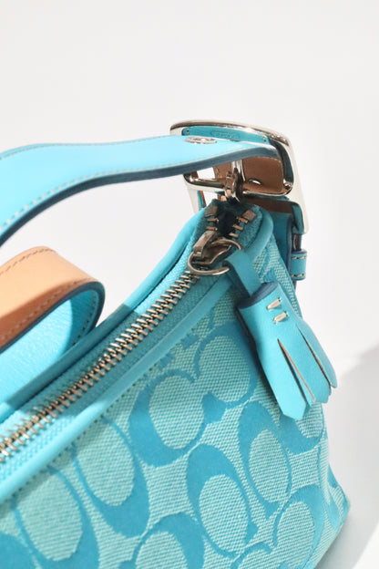 Coach Vintage Demi Baguette Shoulder Bag in Blue - Girl Seazon