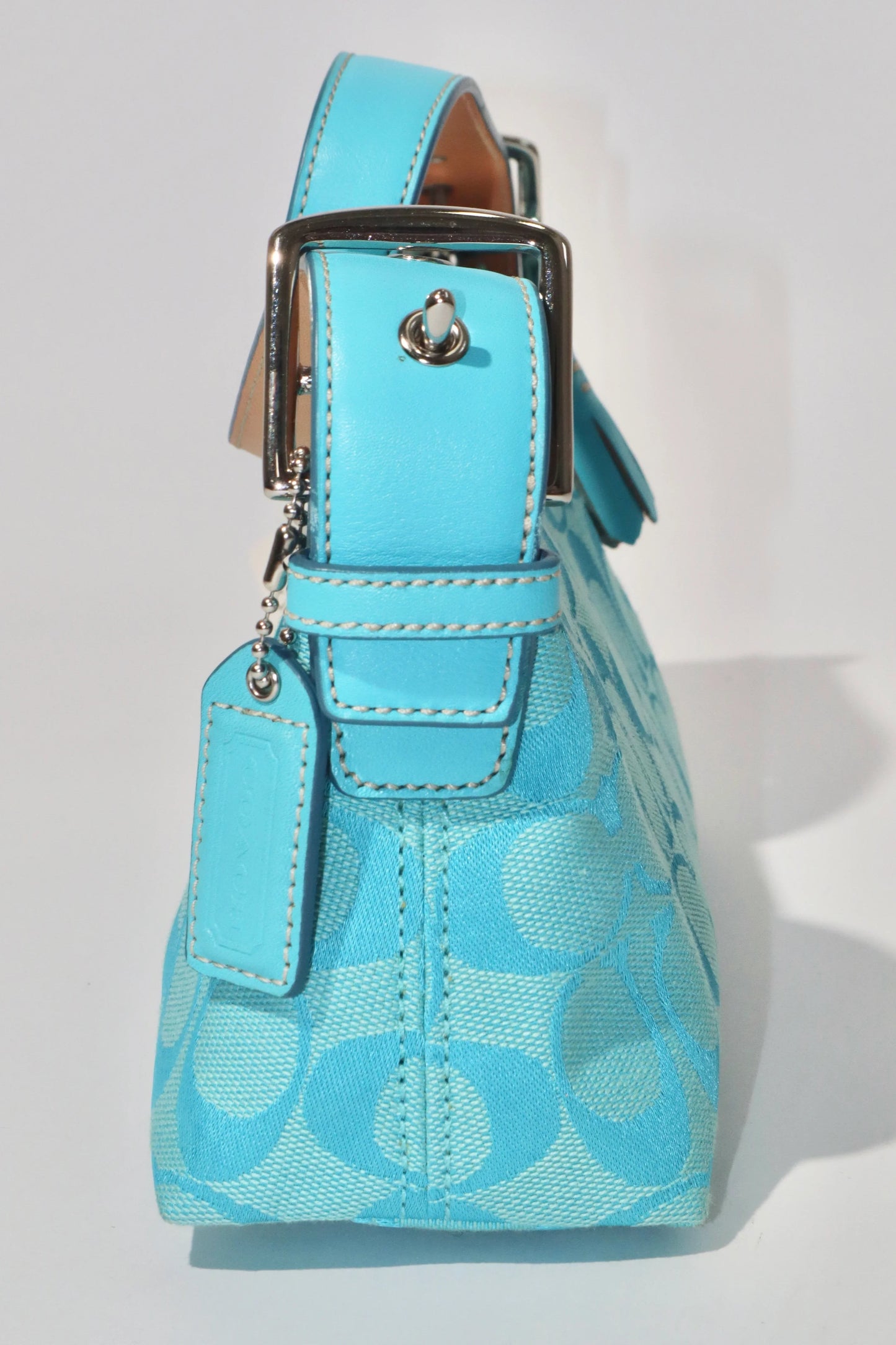 Coach Vintage Demi Baguette Shoulder Bag in Blue - Girl Seazon